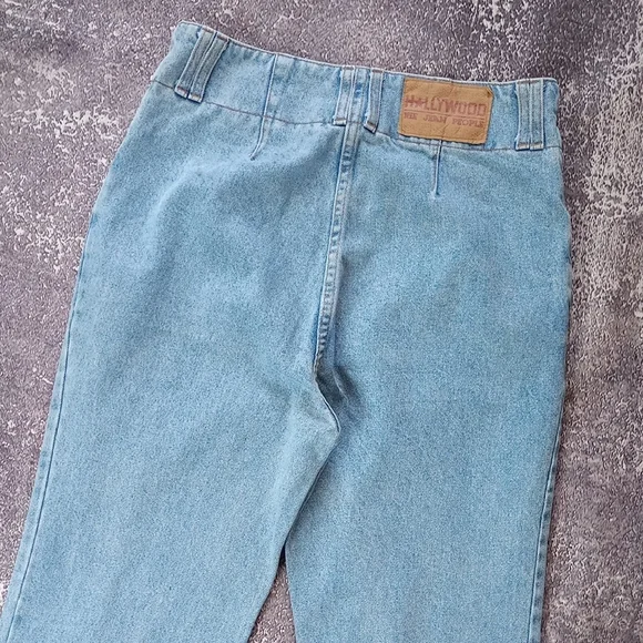 Vintage Hollywood Fared Dernim Jeans - Picture 7 of 10